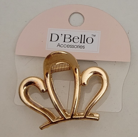 D' Bello Accessories - Minimalist Crown Metal Hair Claw Clips